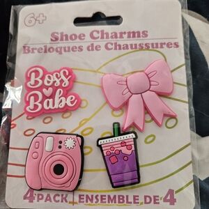 Nip Pink and Purple Shoe Charms Set